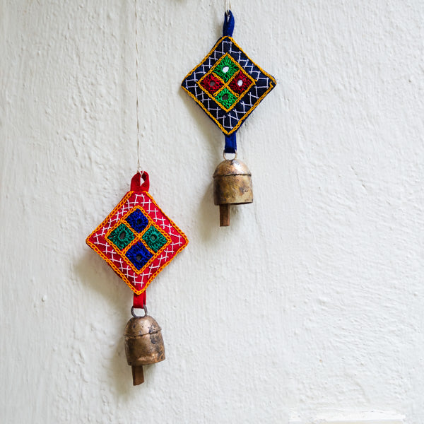 Copper Bells Embellished wih Kutch Embroidery