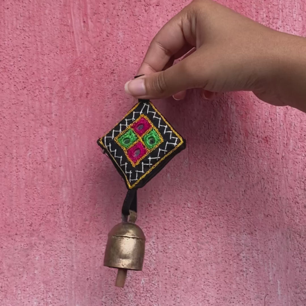 Copper Bells Embellished wih Kutch Embroidery